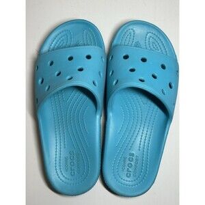 Crocs Classic Slide Sandals Teal Blue Men’s 4 Women’s 6 Iconic Comfort